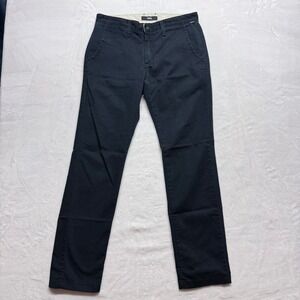 Vans Chino Pants Black Flat‎ Front Straight Leg Casual Mens Size 31